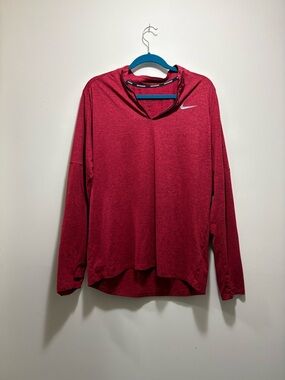 Nike dri fit Red Long Sleeve Lightweight running Top